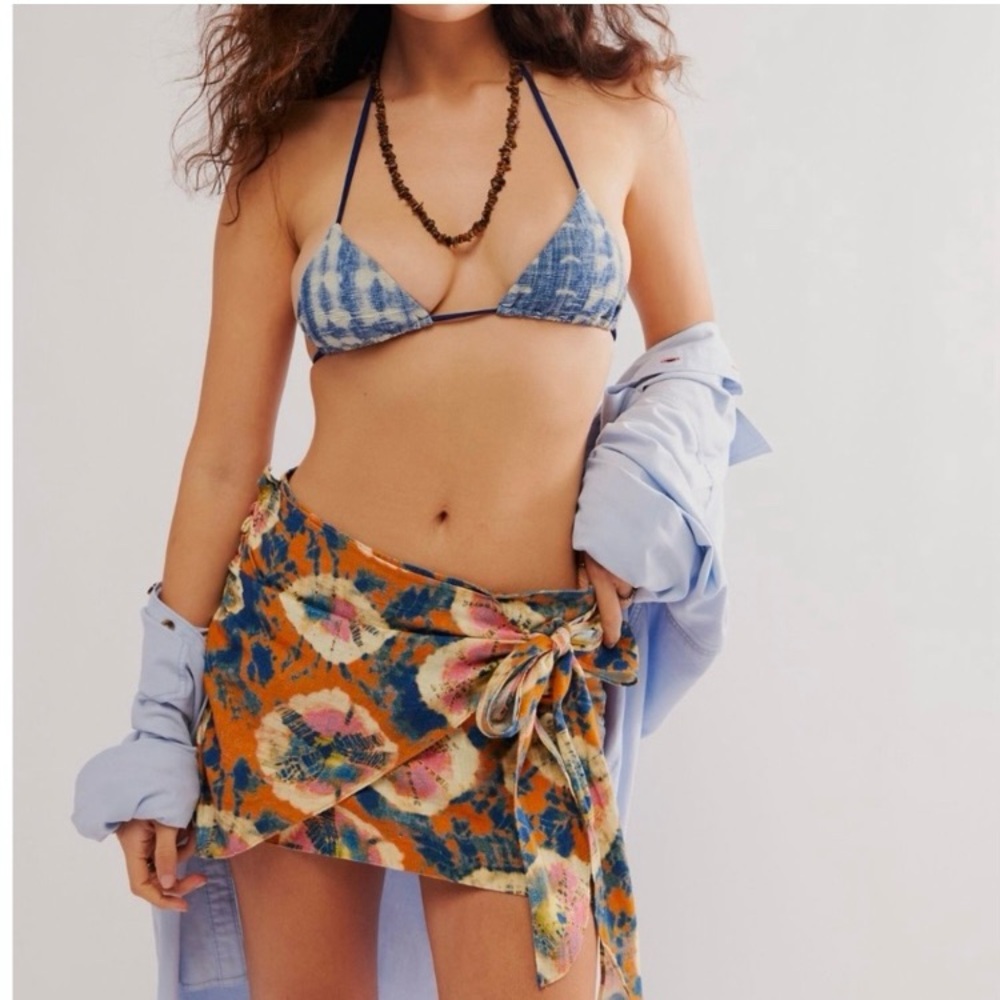 Free People Multi Color Mini Skirt Size 12